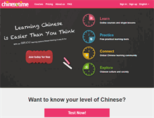 Tablet Screenshot of chinesetimeschool.com